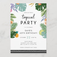 Tropisches Party Luau Aloha Men Einladung
