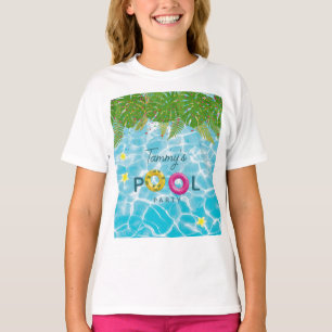 Tropisches Party Schwimmbad Geburtstag T-Shirt