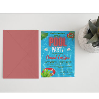 Tropisches Party | Sommergeburt Einladung