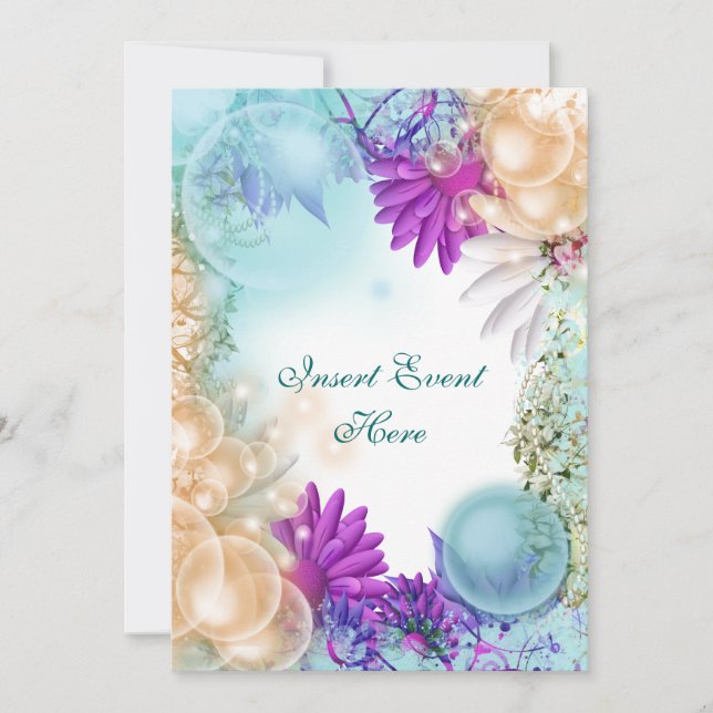 tropisches Party zum Thema Strand Einladung (Vorderseite)