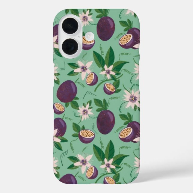 Tropisches Passionsfrucht-Muster iPhone-Hülle Case-Mate iPhone Hülle (Rückseite)