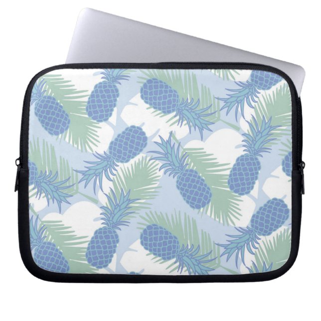 Tropisches Pastellananas-Muster Laptopschutzhülle (Vorderseite)