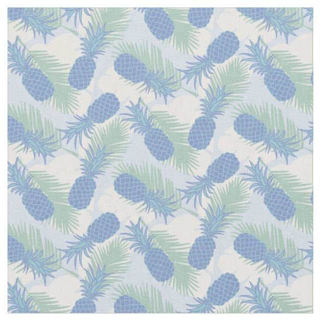 Tropisches Pastellananas-Muster Stoff (Nahaufnahme)