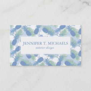 Tropisches Pastellananas-Muster Visitenkarte