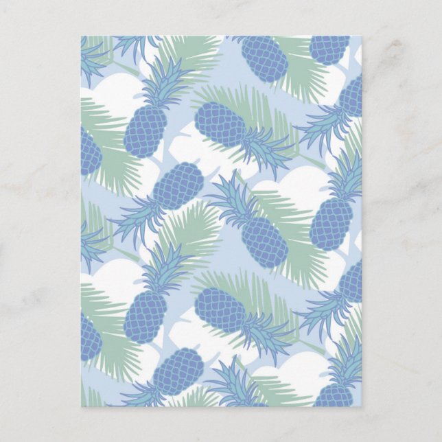 Tropisches Pastellmuster Postkarte (Vorderseite)
