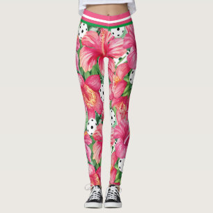 🌺 🌴 tropisches Pickleball mit klein gedruckt Leggings