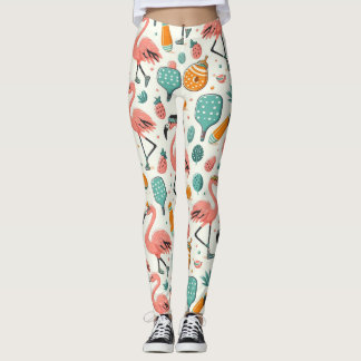 Tropisches Pickleball-Spiel Leggings