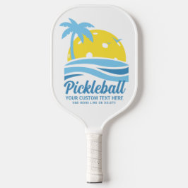 Tropisches Pickleball Sun Palm Trees Hinzufügen vo Pickleball Schläger