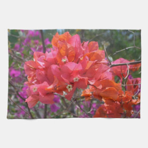 Tropisches Pink Bougainvillea Insel Floral Geschirrtuch