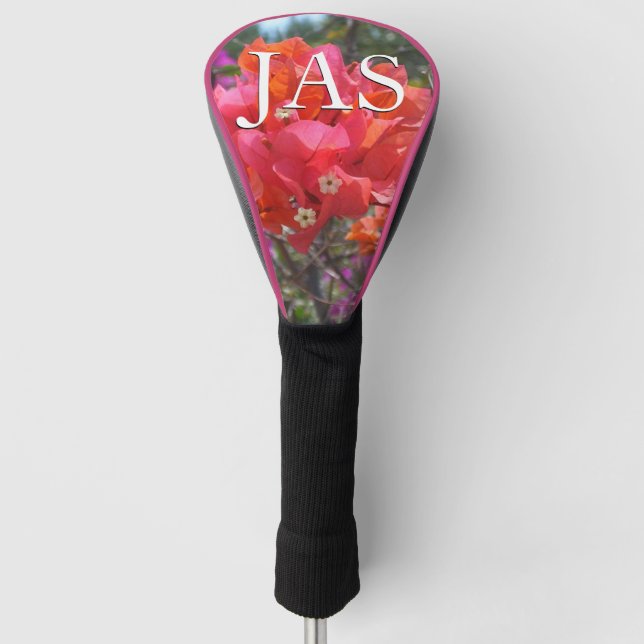 Tropisches Pink Bougainvillea Insel Floral Golf Headcover (Vorderseite)