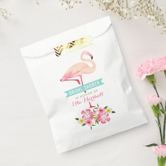 Tropisches Pink Flamingo Brautparty Geschenktütchen (Versiegelt)