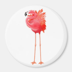 Tropisches Pink Flamingo Magnet