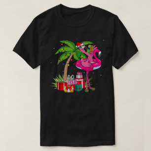 Tropisches Pink Flamingo Weihnachten im Juli Somme T-Shirt