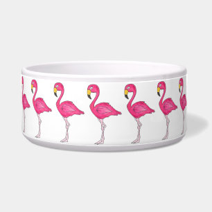 Tropisches Pink Flamingos Bird Pet Bowl Napf