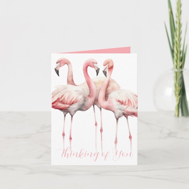 Tropisches Pink Flamingos Personalisiert (Vorderseite)