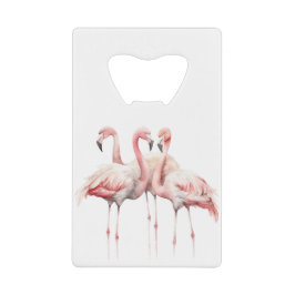 Tropisches Pink Flamingos Personalisiert Geldbeutel Flaschenöffner