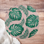 Tropisches Pink & Green Palm Blätter Nahtloses Mus Rundes Kissen<br><div class="desc">Das tropische Pink & Green Palm Blätter Seamless Pattern ist ein lebendiges Design mit einer Auswahl an rosa und grünen Palmen Blätter, die in einem wiederholt auftretenden Muster angeordnet sind. Das Muster hat ein nahtloses Layout, das bedeutet, dass die Kanten des Designs nahtlos zusammenpassen, um ein durchgängiges und ununterbrochenes Muster...</div>