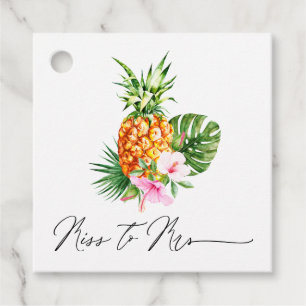 Tropisches Reiseziel Ananas Miss zu Mrs Geschenkanhänger
