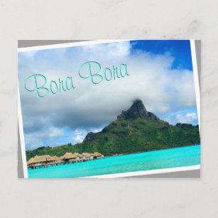 Tropisches Resort Bora Bora Postkarte