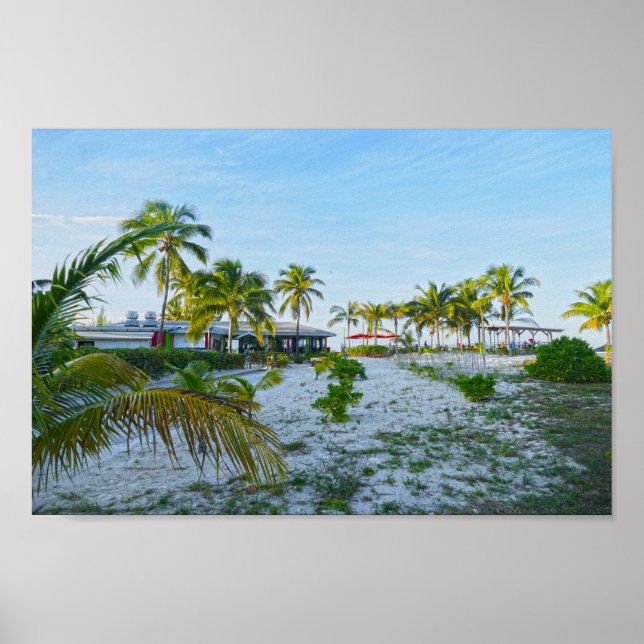 Tropisches Restaurant auf den Bahamas Poster (Vorne)