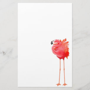 Tropisches rosa Flamingo-Briefpapier Briefpapier