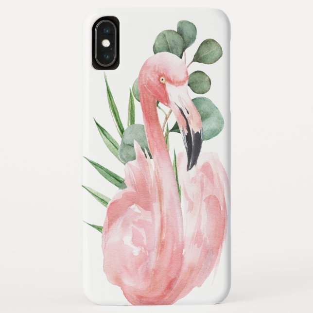 Tropisches Rosa Flamingo Case-Mate iPhone Hülle (Rückseite)