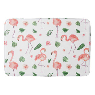 Tropisches rosa Flamingo Muster Badezimmer Badematte