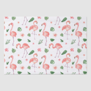 Tropisches rosa Flamingo-Muster Seidenpapier