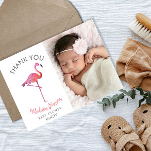 Tropisches rosa Flamingo   Vielen Dank Postkarte