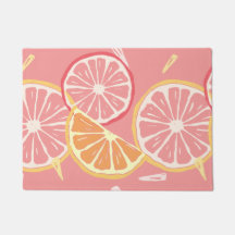 Tropisches rosa Pampelmusen- und Zitronenmuster