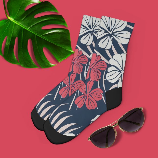 Tropisches Rosa und blutige Navy Socken (Von Creator hochgeladen)