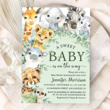 Tropisches Safari-Dschungel-Tier Baby Shower