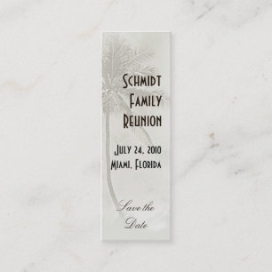 Tropisches Save the Date (Taupe) Mini Visitenkarte