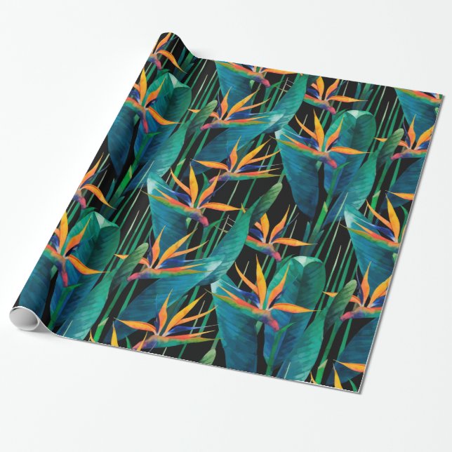 Tropisches Schefflera-Blätter, das Blumen nachahmt Geschenkpapier (Ungerollt)