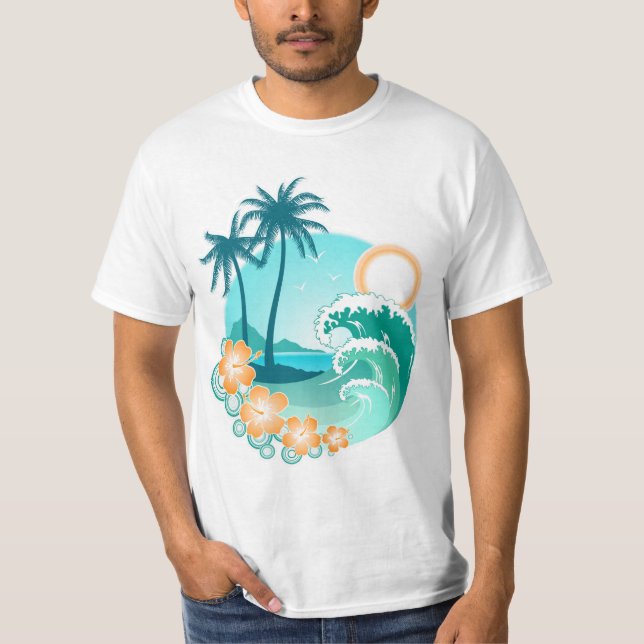Tropisches Shirt der Insel-6 (Vorderseite)