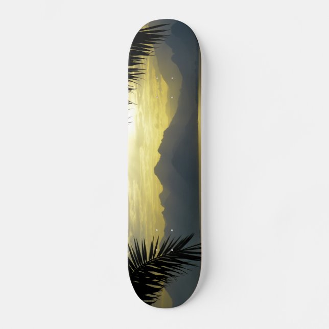 Tropisches Skateboard (Vorderseite)