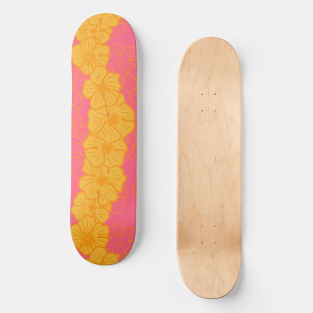 Tropisches Skateboard Hu Hibiskus (Vorderseite)