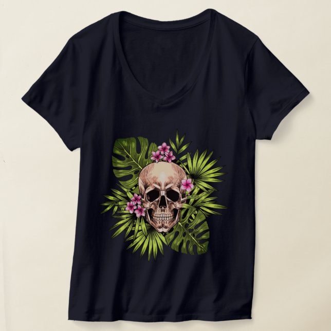 Tropisches Skelett T-Shirt (Ablage )