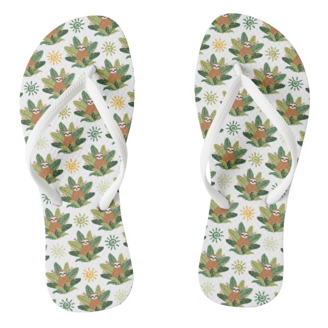 Tropisches Slotmuster Flip Flops (Fußbett)
