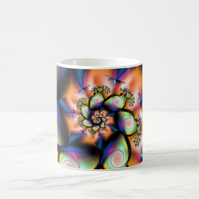 Tropisches Smoothie-Fraktal Tasse (Mittel)