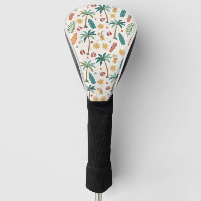 Tropisches Sommer-Strandmuster (1) Golf Headcover (Vorderseite)