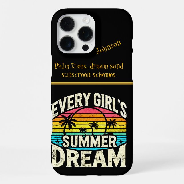 Tropisches Sommer-Text-Design  iPhone Hülle (Rückseite)