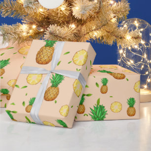 TROPISCHES SOMMERFRÜCHTE Ananas Slice Muster Geschenkpapier