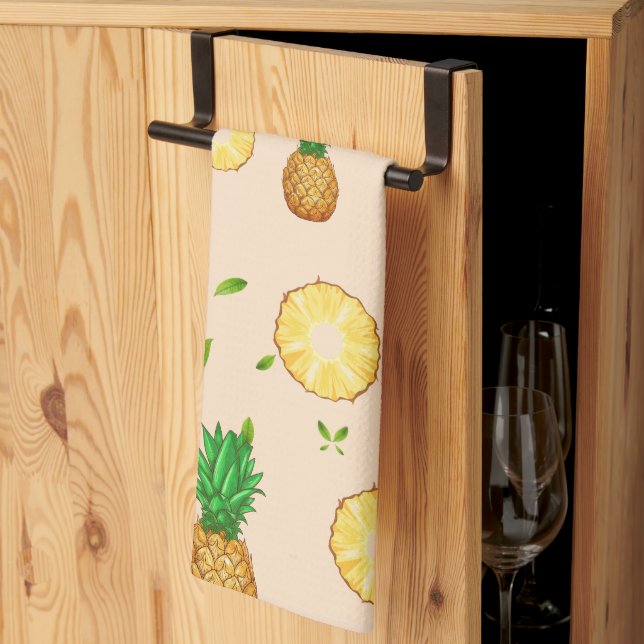 TROPISCHES SOMMERFRÜCHTE Ananas Slice Muster Geschirrtuch (Drittel gefaltet)