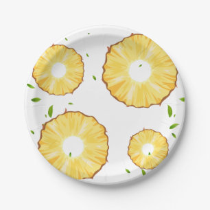 TROPISCHES SOMMERFRÜCHTE Ananas Slice Muster Pappteller