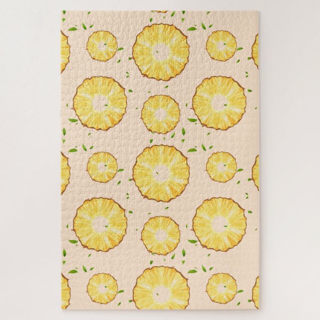 TROPISCHES SOMMERFRÜCHTE Ananas Slice Muster Puzzle (Vertikal)