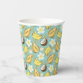 Tropisches Sommerkulstmuster Pappbecher