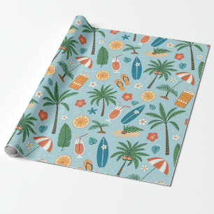 Tropisches Sommerstrand-Muster (2) Geschenkpapier