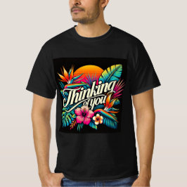 Tropisches Sonnenuntergang Denken Sie Mens Tshirt