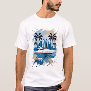 Tropisches Stadtbild Sommer T-Shirt
